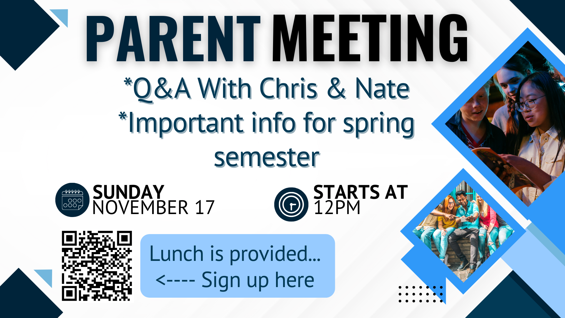 Parent Lunch Meeting Announcement